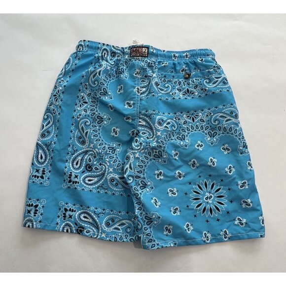 MC2 Saint Barth Swim Shorts in Blue Bandana Print - Picture 2 of 3